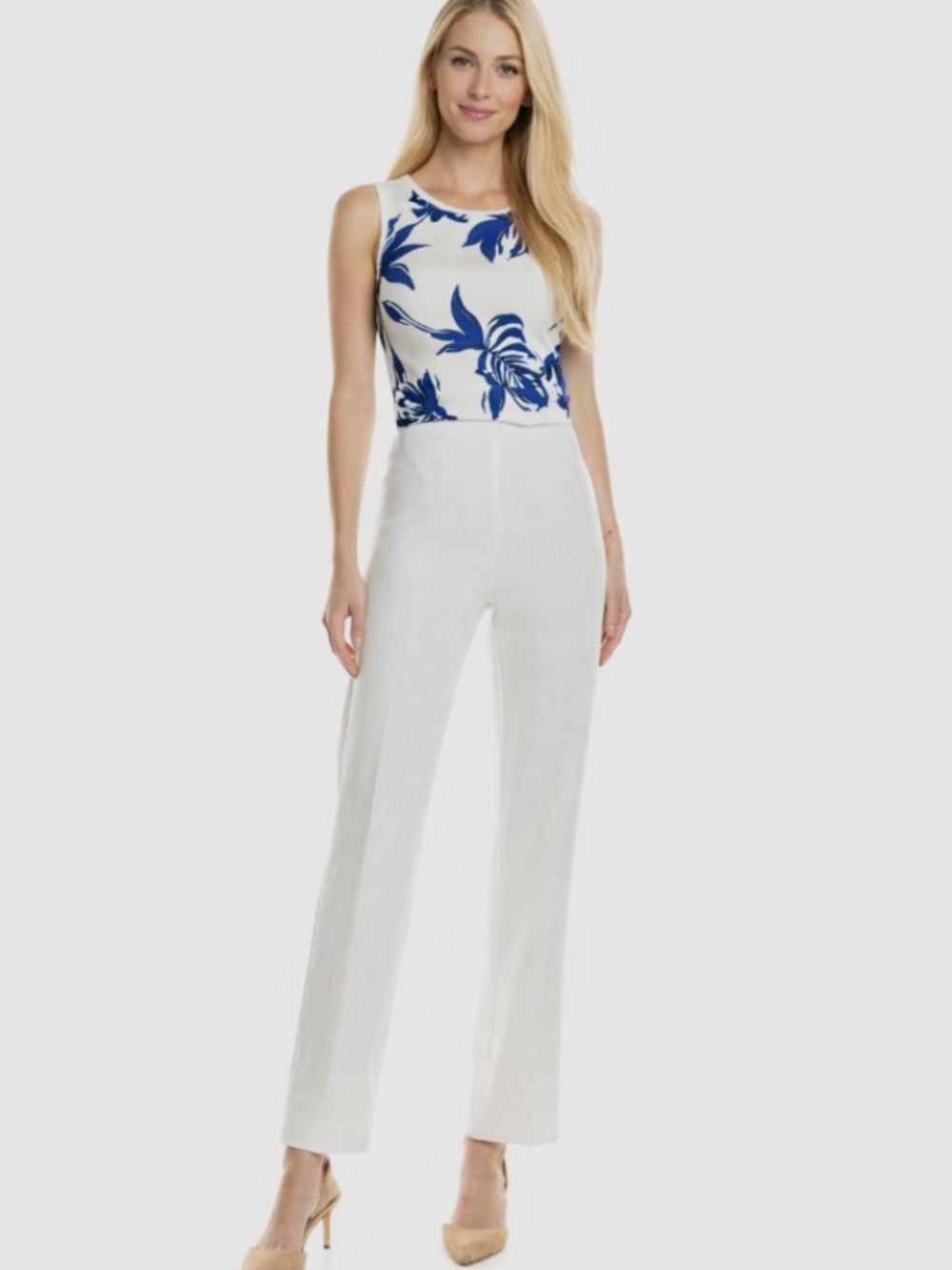 Anne Klein Women's Hollywood Straight-Leg Ankle Pants White Size XL NWT